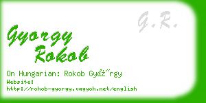 gyorgy rokob business card